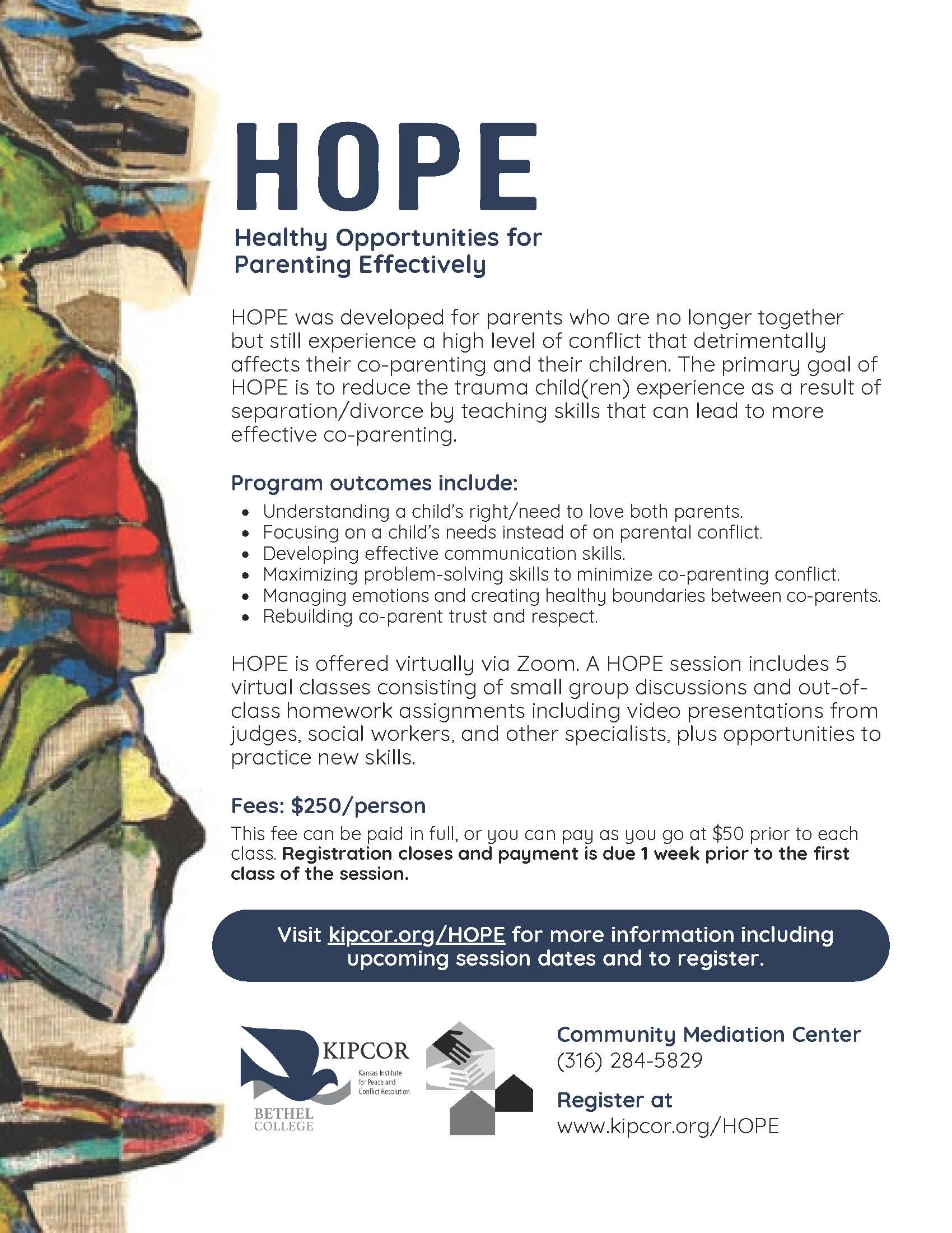 Healthy Opportunities for Parenting Effectively (HOPE) – Fall Session